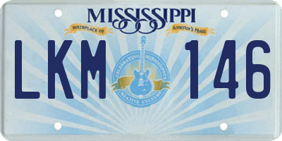 MS license plate LKM146