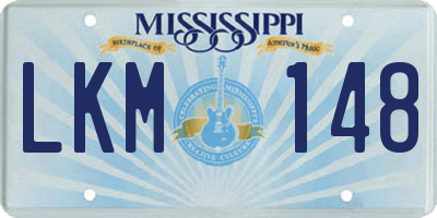 MS license plate LKM148