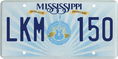 MS license plate LKM150