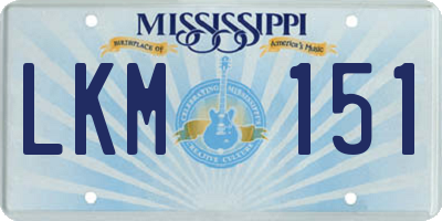 MS license plate LKM151