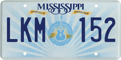 MS license plate LKM152