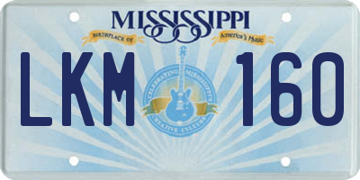 MS license plate LKM160