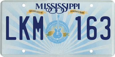 MS license plate LKM163