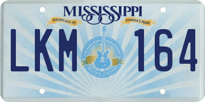 MS license plate LKM164