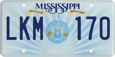 MS license plate LKM170