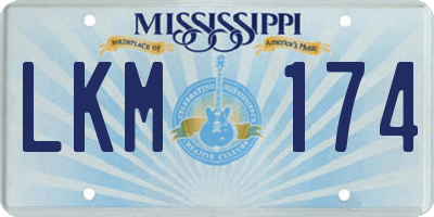 MS license plate LKM174