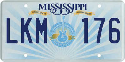 MS license plate LKM176