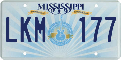 MS license plate LKM177