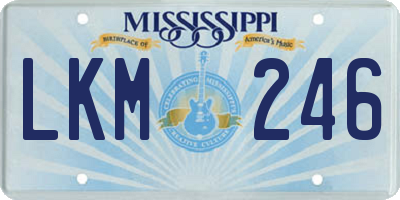 MS license plate LKM246