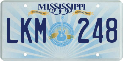 MS license plate LKM248