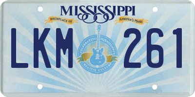 MS license plate LKM261