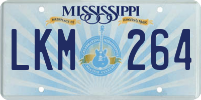 MS license plate LKM264