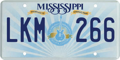 MS license plate LKM266