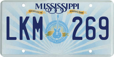 MS license plate LKM269