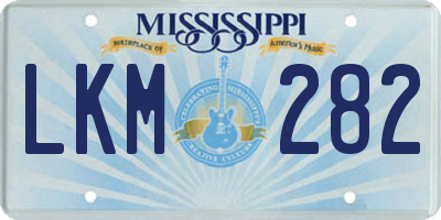 MS license plate LKM282