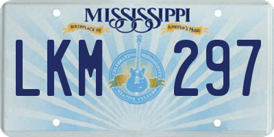 MS license plate LKM297