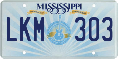 MS license plate LKM303