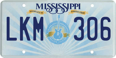 MS license plate LKM306