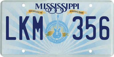 MS license plate LKM356