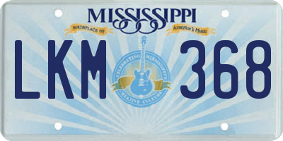 MS license plate LKM368