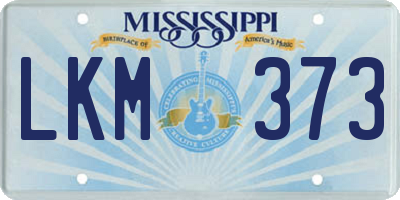 MS license plate LKM373