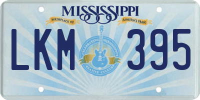 MS license plate LKM395