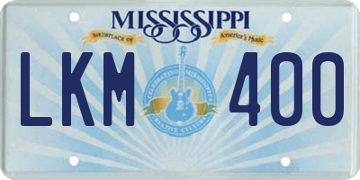 MS license plate LKM400