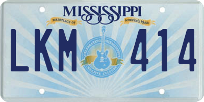 MS license plate LKM414