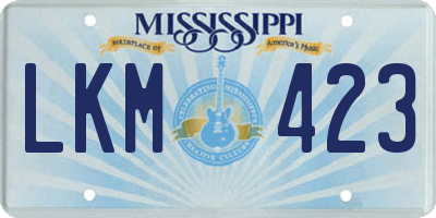 MS license plate LKM423