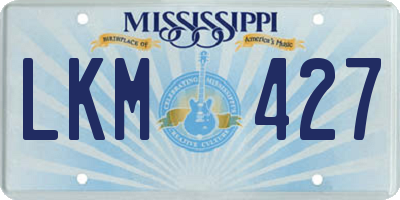 MS license plate LKM427