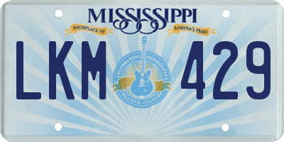 MS license plate LKM429