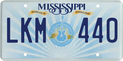 MS license plate LKM440