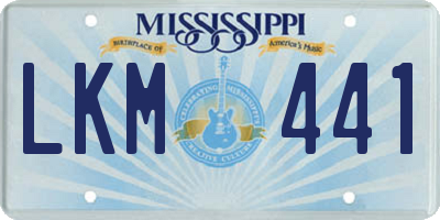MS license plate LKM441