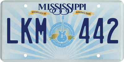MS license plate LKM442