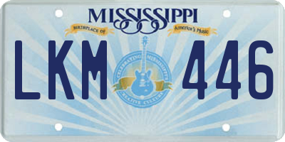 MS license plate LKM446