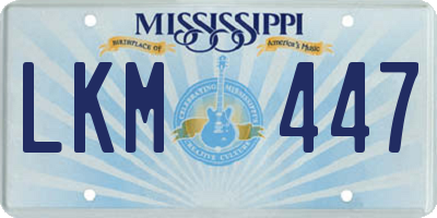 MS license plate LKM447