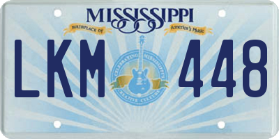 MS license plate LKM448
