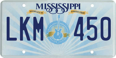 MS license plate LKM450