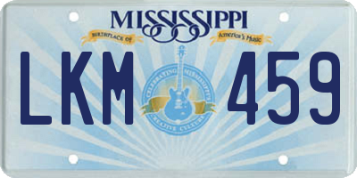 MS license plate LKM459