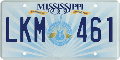 MS license plate LKM461