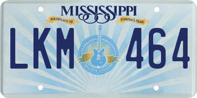 MS license plate LKM464