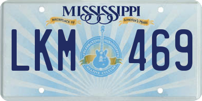 MS license plate LKM469