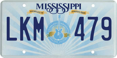 MS license plate LKM479