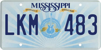 MS license plate LKM483