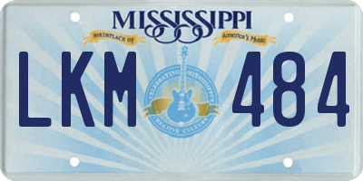MS license plate LKM484