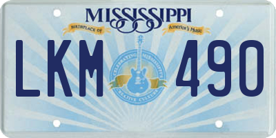 MS license plate LKM490