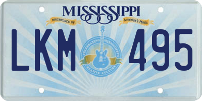 MS license plate LKM495