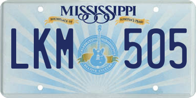 MS license plate LKM505