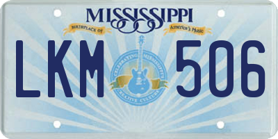 MS license plate LKM506