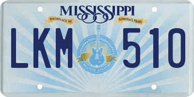 MS license plate LKM510